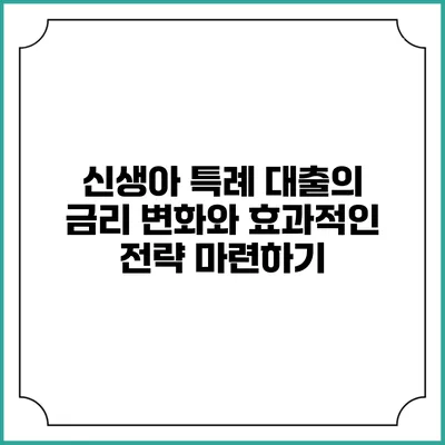 신생아 특례 대출의 금리 변화와 효과적인 전략 마련하기