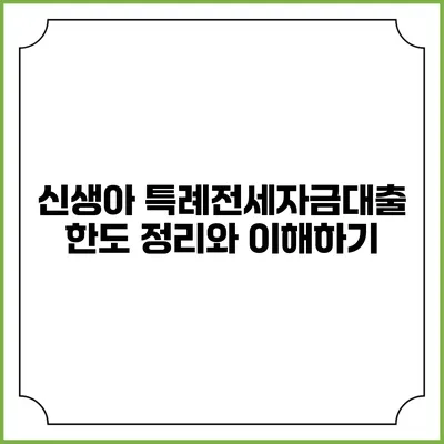 신생아 특례전세자금대출 한도 정리와 이해하기