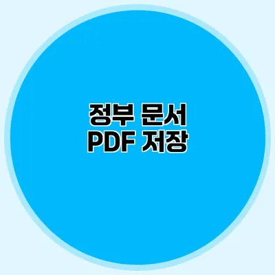 정부 문서 PDF 저장