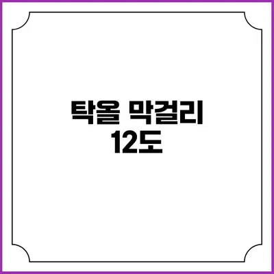 탁올 막걸리 12도