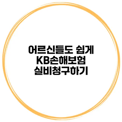 어르신들도 쉽게 KB손해보험 실비청구하기